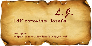 Lázorovits Jozefa névjegykártya